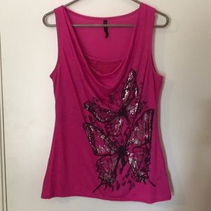 Pink Butterfly Tank